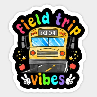 2024 Field Trip Vibes Bus Students Teachers School Sticker